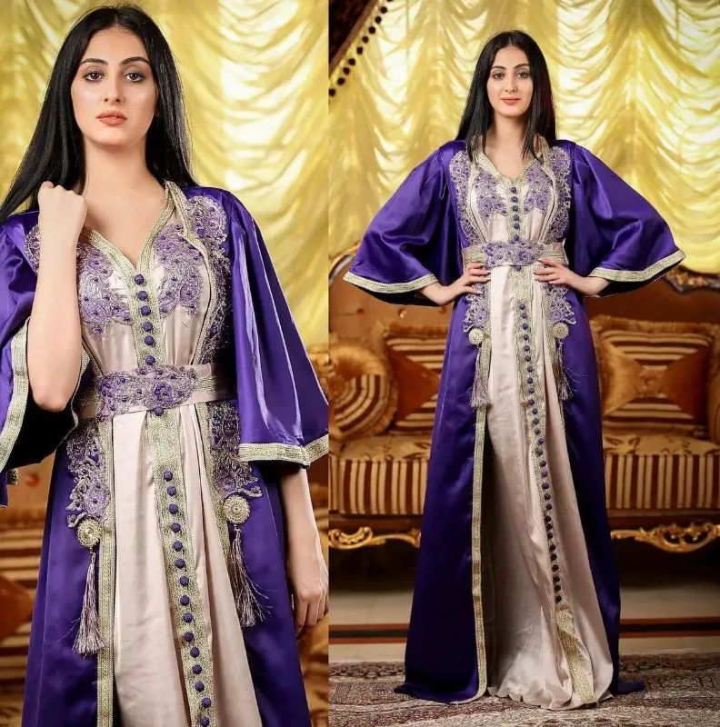 Picture of Black Georgette Kaftan Dress for Women - Look 12632