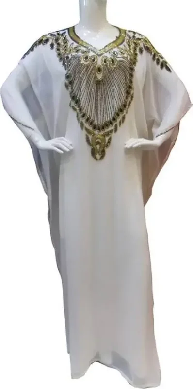 Picture of Radhe Designer Yellow Georgette Kaftan Dress for Women - F7481