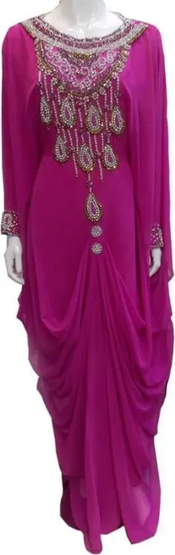 Picture of Radhe Designer Multicolor Georgette Kaftan Dress for Women - F7460