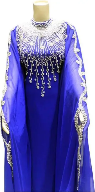 Picture of Radhe Designer Black Georgette Kaftan Dress for Women - F7463