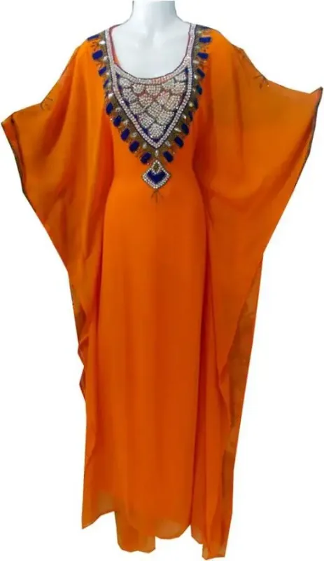 Picture of Radhe Designer Black Georgette Kaftan Dress for Women - F7450