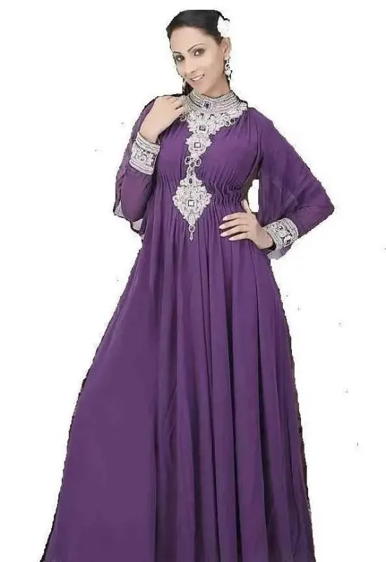 Picture of Radhe Designer Pink Cotton Kaftan Dress for Women - F7451