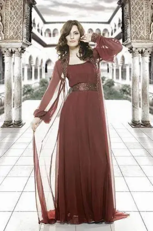 Picture of Radhe Designer Black Georgette Kaftan Dress for Women - F7501