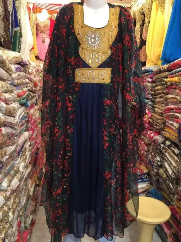 Picture of Radhe Designer Purple Georgette Kaftan Dress for Women - F7488