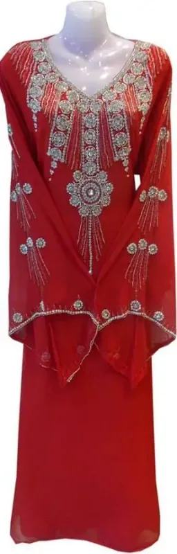 Picture of Radhe Designer Black Georgette Kaftan Dress for Women - F7486