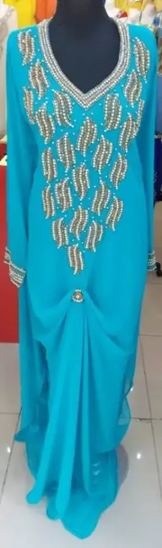 Picture of Radhe Designer Multicolor Georgette Kaftan Dress for Women - F7491