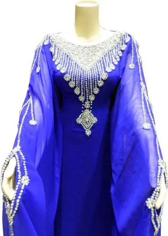 Picture of Radhe Designer Multicolor Georgette Kaftan Dress for Women - F7510