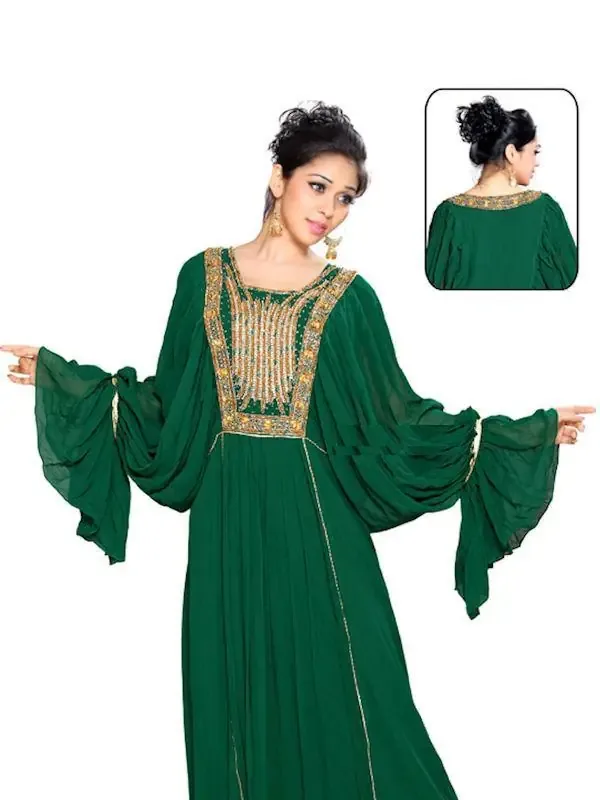 Picture of Radhe Designer Multicolor Georgette Kaftan Dress for Women - F7508
