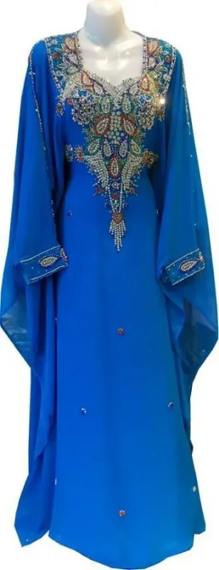 Picture of Radhe Designer Multicolor Georgette Kaftan Dress for Women - F7509