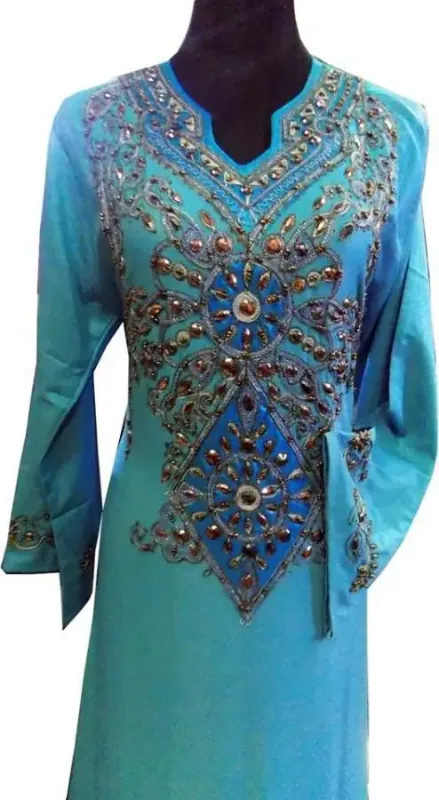 Picture of Radhe Designer Multicolor Georgette Kaftan Dress for Women - F7529