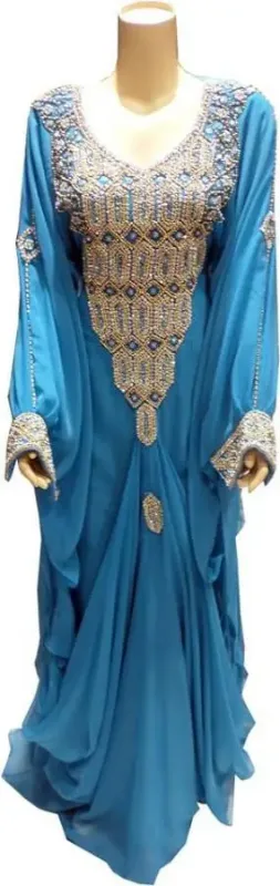 Picture of Radhe Designer Multicolor Georgette Kaftan Dress for Women - F7525