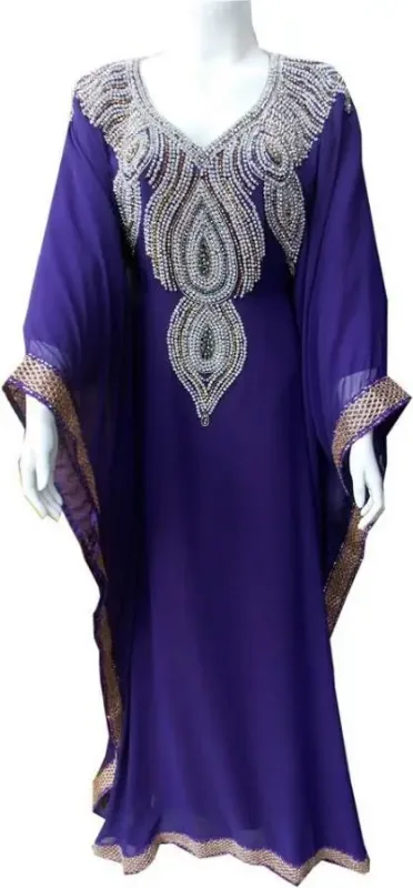 Picture of Radhe Designer Multicolor Georgette Kaftan Dress for Women - F7542