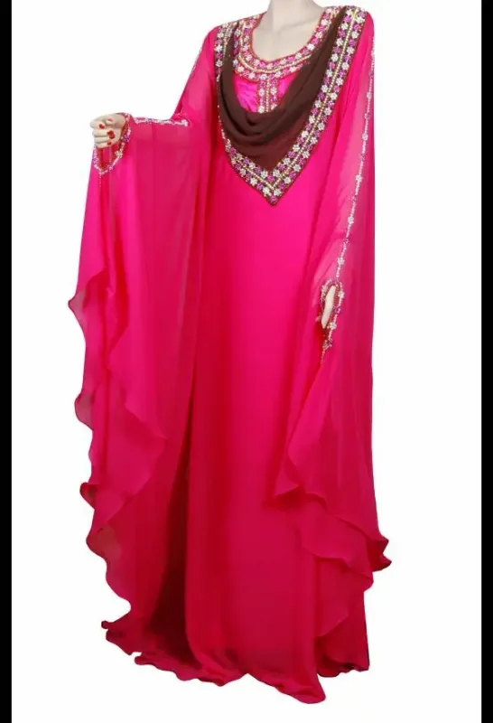 Picture of Radhe Designer Black Georgette Kaftan Dress for Women - F7554