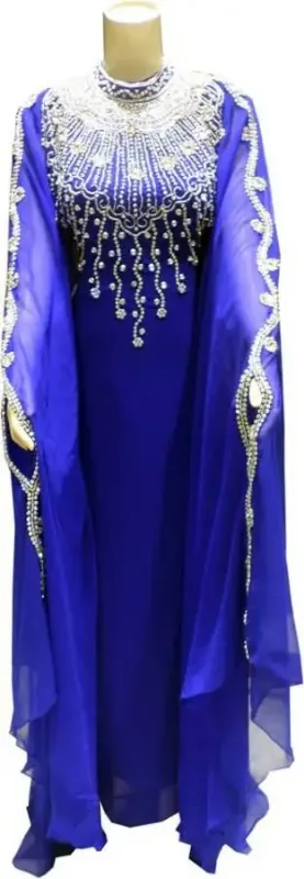 Picture of Radhe Designer Purple Georgette Kaftan Dress for Women - F7539
