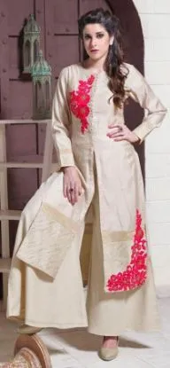 Picture of modest maxi gown plus size floral appliques lace bridal