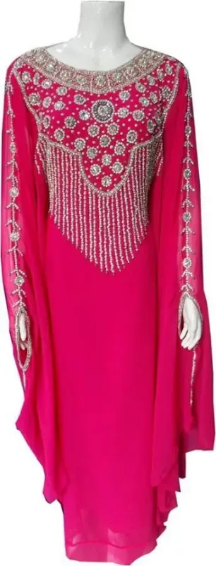 Picture of Multi Color Georgette Kaftan Dress for Women - Look 12730