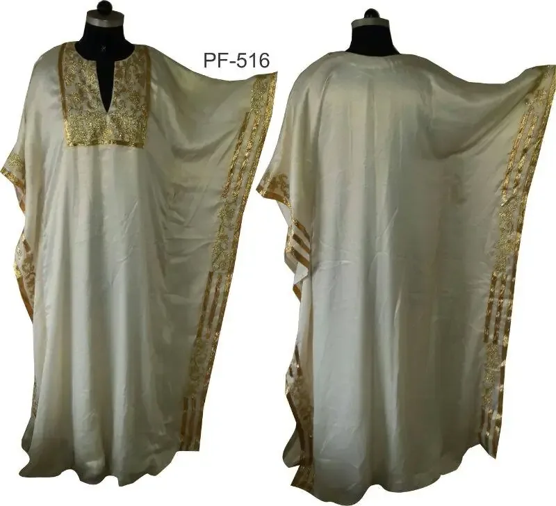Picture of Purple Georgette Kaftan Dress for Women - Look 12731