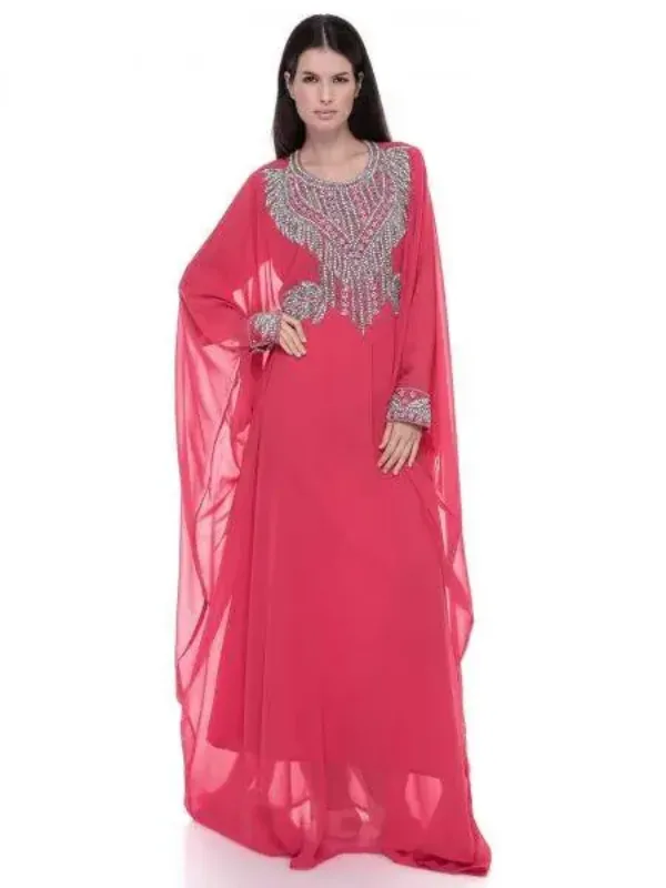 Picture of Multi Color Georgette Kaftan Dress for Women - Look 12740