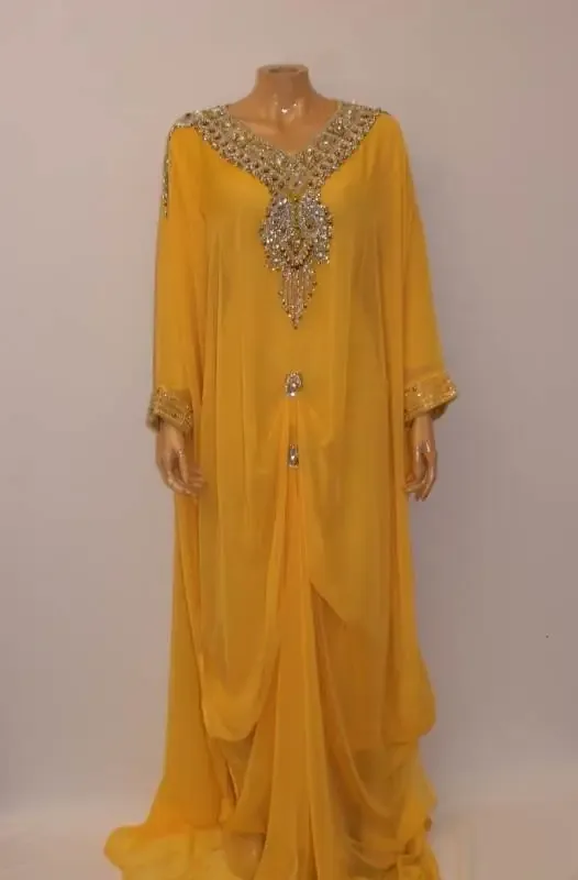 Picture of Multi Color Georgette Kaftan Dress for Women - Look 12742