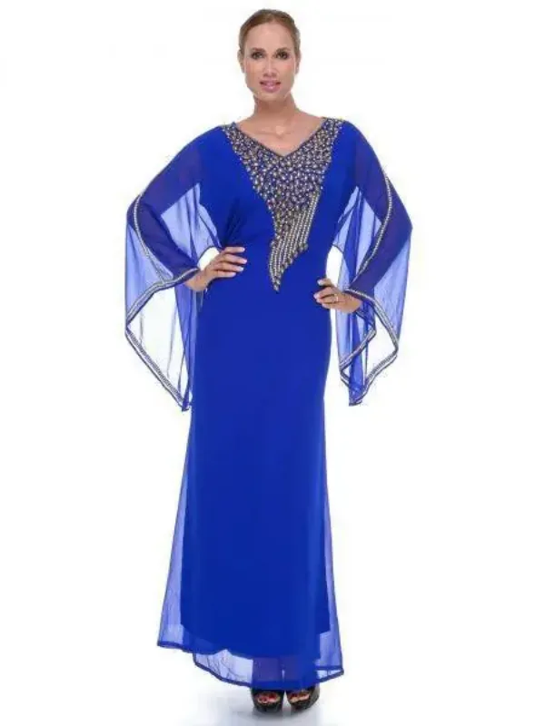 Picture of Multi Color Georgette Kaftan Dress for Women - Look 12758