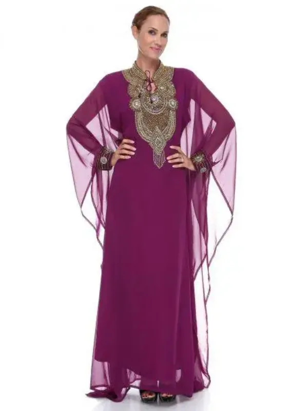 Picture of Multi Color Georgette Kaftan Dress for Women - Look 12772