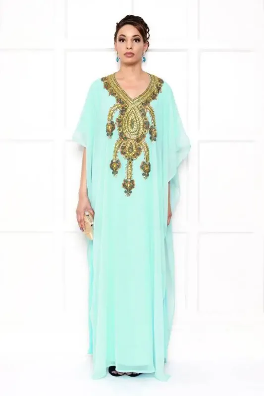 Picture of Multi Color Georgette Kaftan Dress for Women - Look 12774