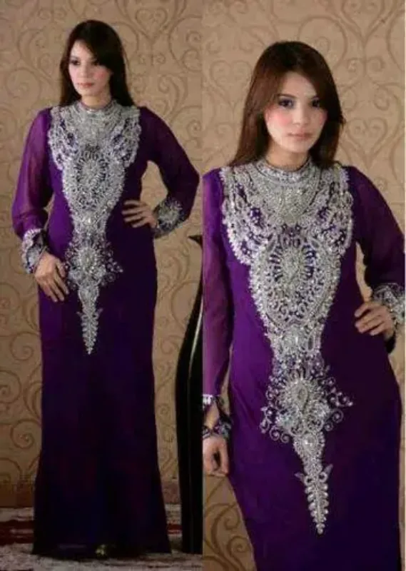 Picture of Multi Color Georgette Kaftan Dress for Women - Look 12775