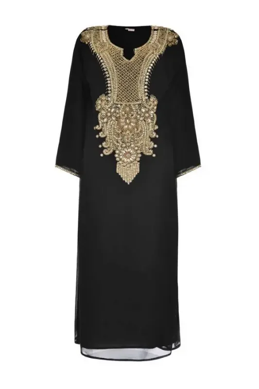 Picture of Multi Color Georgette Kaftan Dress for Women - Look 12779