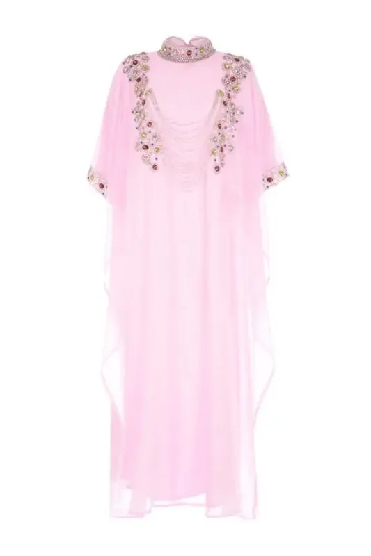 Picture of Black Georgette Kaftan Dress for Women - Look 12795