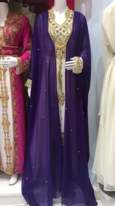 Picture of Multi Color Georgette Kaftan Dress for Women - Look 12798