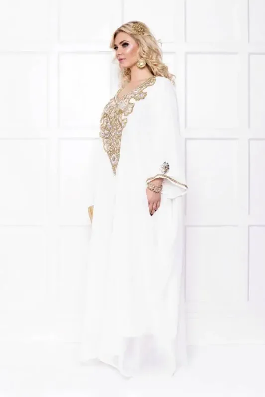 Picture of Black Georgette Kaftan Dress for Women - Look 12800