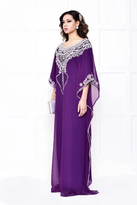 Picture of Multi Color Georgette Kaftan Dress for Women - Look 12802