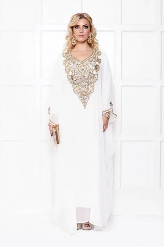 Picture of Pink Cotton Kaftan Dress for Women - Look 12803