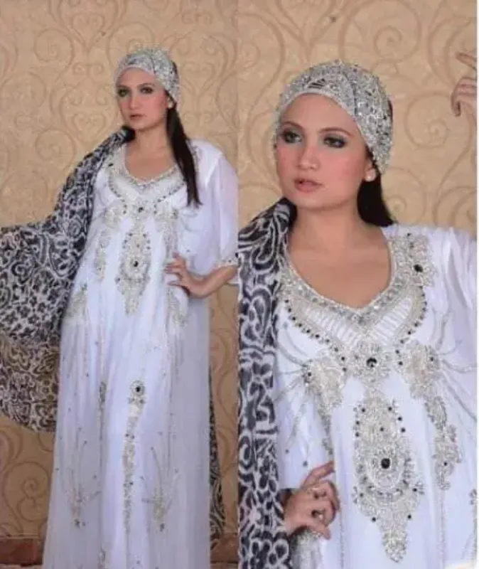 Picture of Multi Color Georgette Kaftan Dress for Women - Look 12805