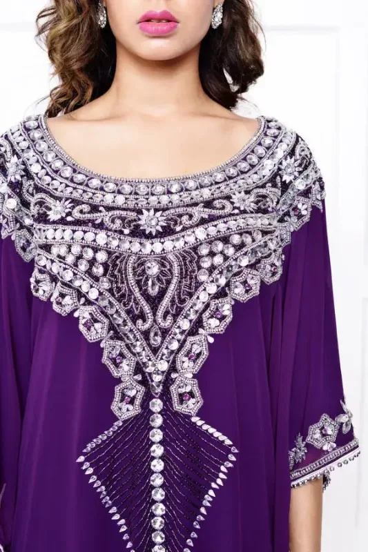 Picture of Multi Color Georgette Kaftan Dress for Women - Look 12808