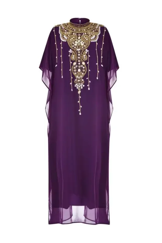 Picture of Multi Color Georgette Kaftan Dress for Women - Look 12809
