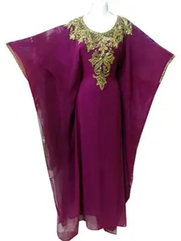 Picture of Multi Color Georgette Kaftan Dress for Women - Look 12810