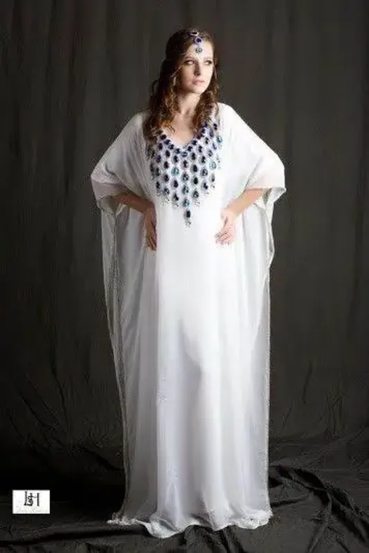 Picture of Radhe Designer Multicolor Georgette Kaftan Dress for Women - F7476