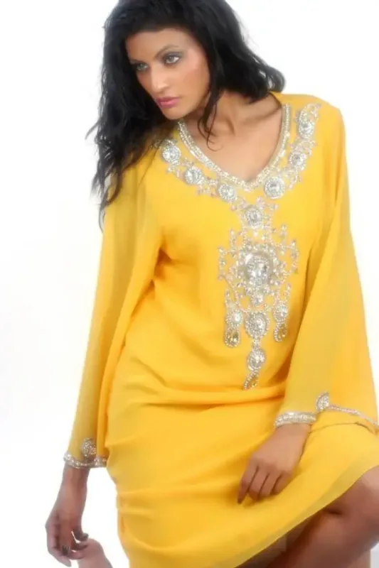 Picture of Multi Color Georgette Kaftan Dress for Women - Look 12827