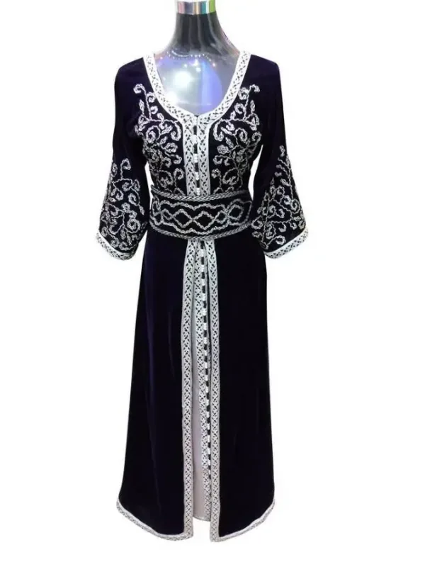 Picture of Black Georgette Kaftan Dress for Women - Look 12840