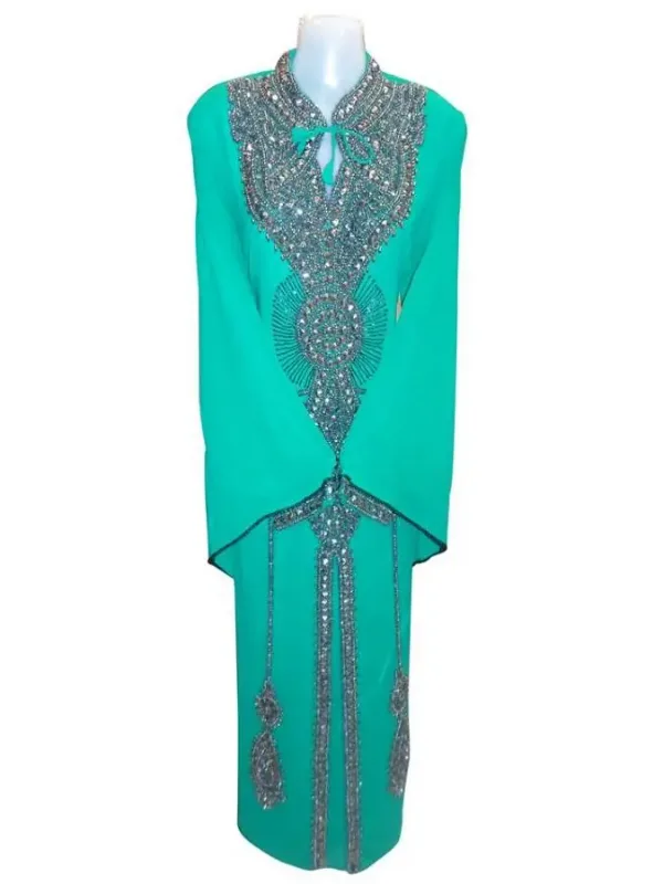 Picture of Multi Color Georgette Kaftan Dress for Women - Look 12841
