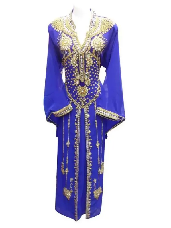 Picture of Multi Color Georgette Kaftan Dress for Women - Look 12843