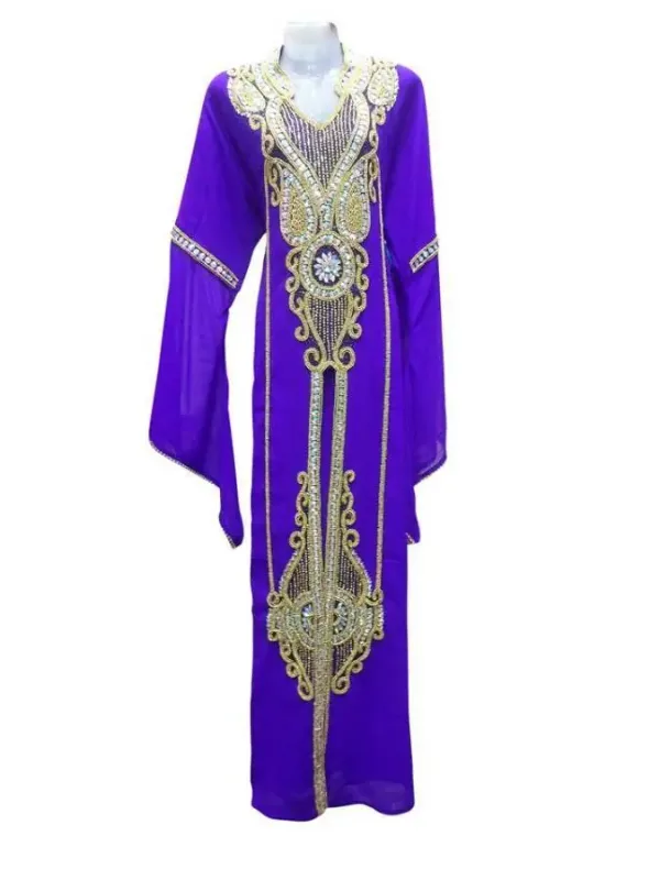 Picture of Multi Color Georgette Kaftan Dress for Women - Look 12850