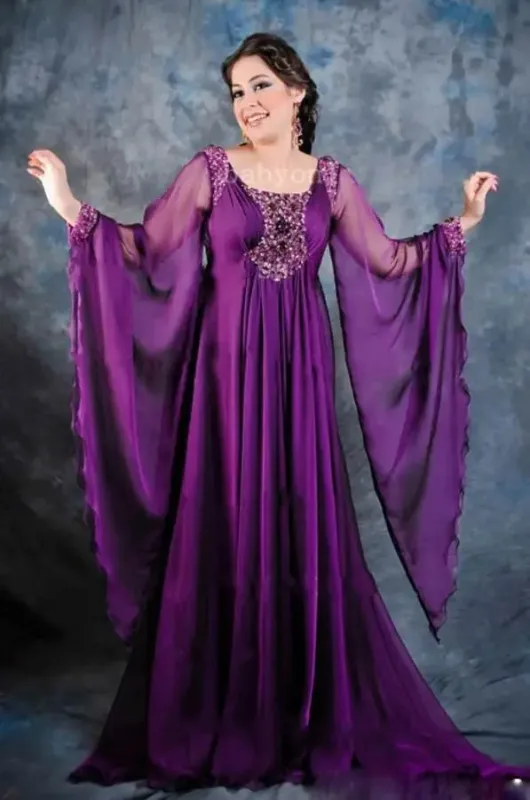 Picture of Multi Color Georgette Kaftan Dress for Women - Look 12856