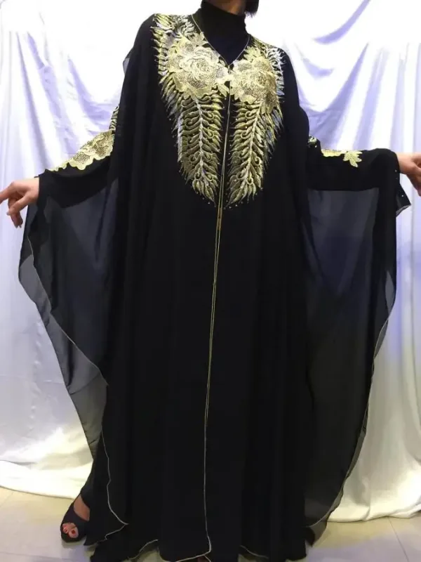 Picture of White Georgette Kaftan Dress for Women - Look 12862