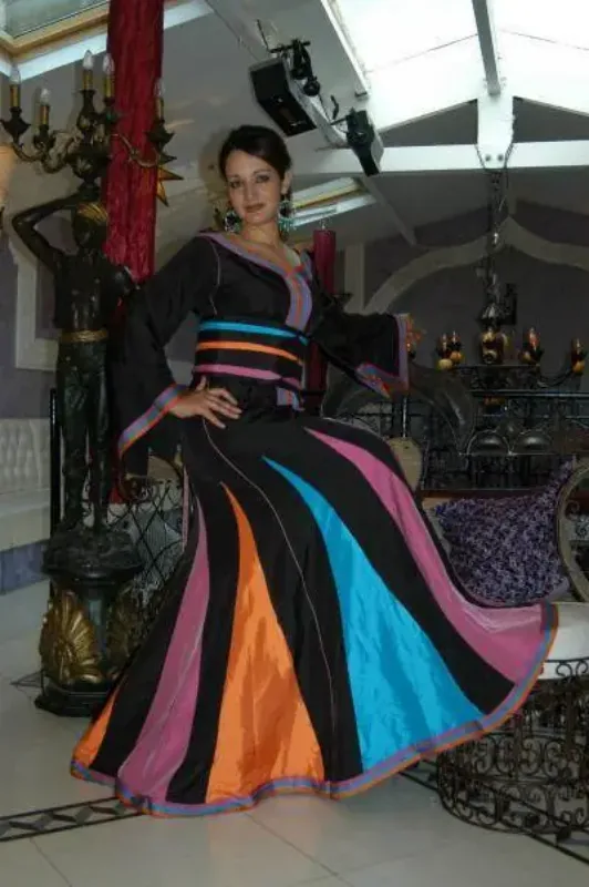 Picture of Radhe Designer Multicolor Georgette Kaftan Dress for Women - F7439