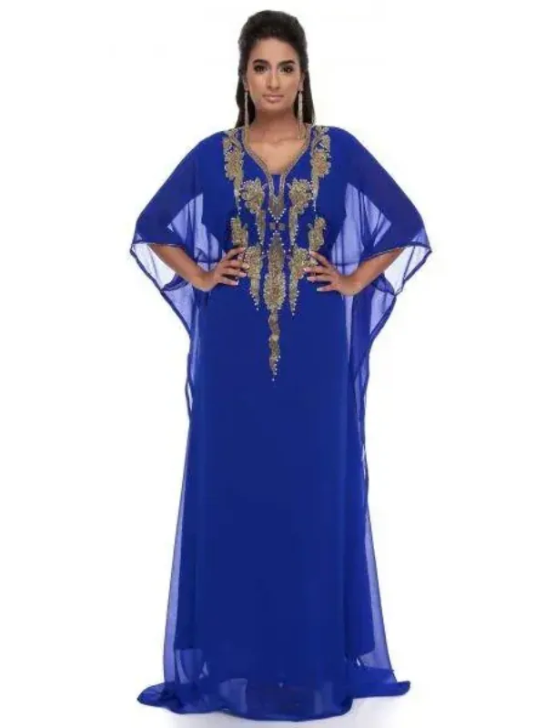 Picture of Multi Color Georgette Kaftan Dress for Women - Look 12872