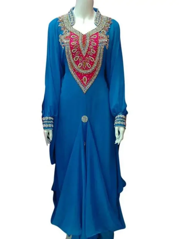Picture of Radhe Designer Multicolor Georgette Kaftan Dress for Women - F7103
