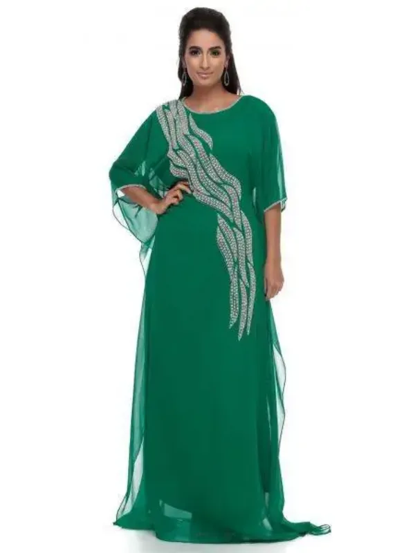 Picture of Pink Cotton Kaftan Dress for Women - Look 12882