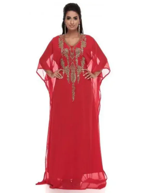 Picture of Multi Color Georgette Kaftan Dress for Women - Look 12891